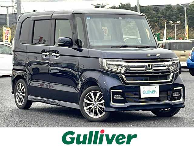 ホンダ Ｎ ＢＯＸ カスタム L 千葉県 2021(令3)年 1.6万km ミッドナイトブルービームM 純正ナビ/Bluetooth/CD/HDMI/フルセグＴＶ/バックカメラ/ＥＴＣ/全方位ドラレコ/片側パワースライドドア/衝突軽減ブレーキ/レーンキープアシスト/オートクルーズコントロール/標識認識機能/先行車発進お知らせ/前席シートヒーター/スマートキー/スペアキー/ベンチシート/純正アルミホイール/純正フロアマット