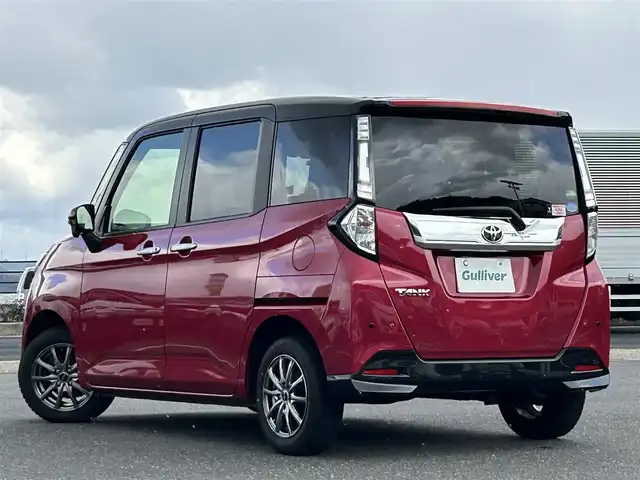 トヨタ タンク カスタムG S 島根県 2017(平29)年 2.7万km ブラックマイカ/マゼンダベリーメタリック 登録時走行距離26235km/ワンオーナー/純正ナビ(Bluetooth/AM/FM/CD/DVD)/フルセグテレビ/前後コーナーセンサー/バックカメラ/両側パワースライドドア/クルーズコントロール/レーンキープアシスト/横滑り防止装置/衝突被害軽減ブレーキ/社外14インチアルミホイール/純正フロアマット/オートライト/LEDヘッドライト/ウィンカーミラー/プッシュスタート/スマートキー(スペアキー×1)/ETC/ドライブレコーダー/禁煙車/取扱説明書/保証書