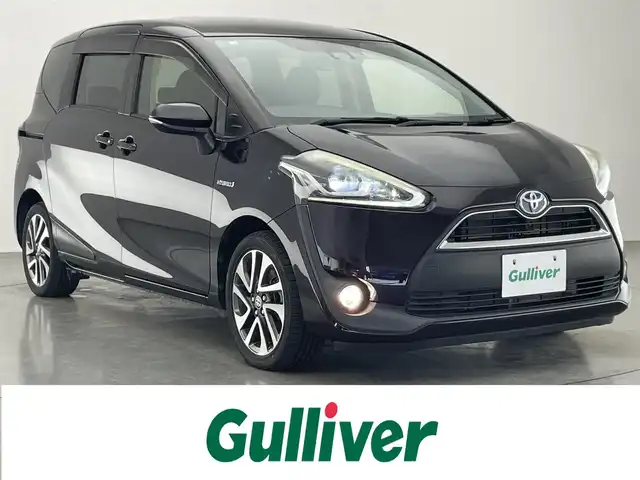 トヨタ シエンタ ハイブリッド G クエロ 愛知県 2018(平30)年 4.1万km クールボルドーガラスフレーク 純正ナビ　シートヒーター　禁煙　バックカメラ　フルセグ　Ｂｌｕｅｔｏｏｔｈ　両側パワスラ　純正ドラレコ　セーフティセンス　衝突軽減　車線逸脱　純正１６インチＡＷ　ＬＥＤオートライト　フォグ　純正マット　オートハイビーム　黒ハーフレザー　プッシュスタート　スマートキー