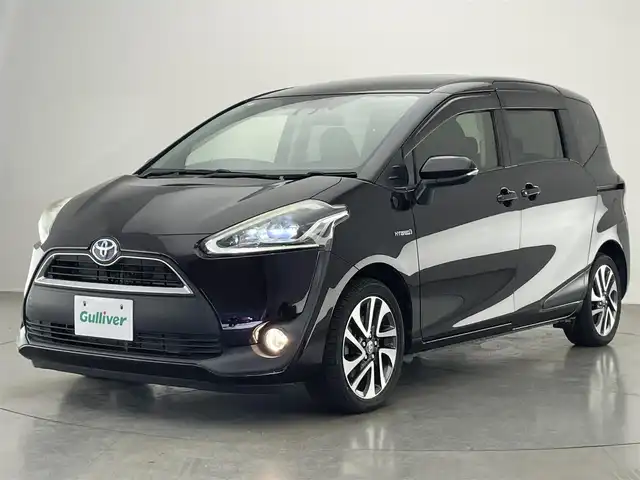 トヨタ シエンタ ハイブリッド G クエロ 愛知県 2018(平30)年 4.1万km クールボルドーガラスフレーク 純正ナビ　シートヒーター　禁煙　バックカメラ　フルセグ　Ｂｌｕｅｔｏｏｔｈ　両側パワスラ　純正ドラレコ　セーフティセンス　衝突軽減　車線逸脱　純正１６インチＡＷ　ＬＥＤオートライト　フォグ　純正マット　オートハイビーム　黒ハーフレザー　プッシュスタート　スマートキー