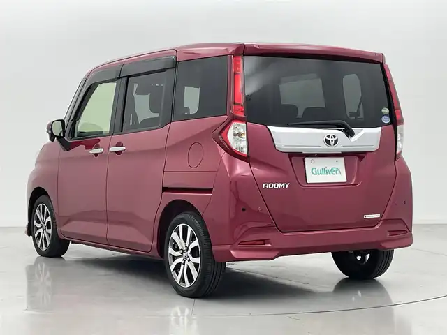 トヨタ ルーミー カスタムG－T 熊本県 2017(平29)年 3.4万km マゼンタベリーマイカM 純正9インチナビNSZT-Y66T/　（CD/DVD/フルセグTV）/バックカメラ/スマートアシストIII/・衝突回避支援ブレーキ機能/・衝突警報機能/・車線逸脱警報機能/・誤発進抑制制御機能/・先行車発進お知らせ機能/・前後コーナーセンサー/クルーズコントロール/ビルトインETC/純正前方ドライブレコーダー/両側パワースライドドア/LEDヘッドライト/オートライト/フォグランプ/横滑り防止装置/スマートキー/プッシュスタート/アイドリングストップ/ステアリングスイッチ/電動格納ミラー/純正１５インチAW/純正フロアマット/取扱説明書
