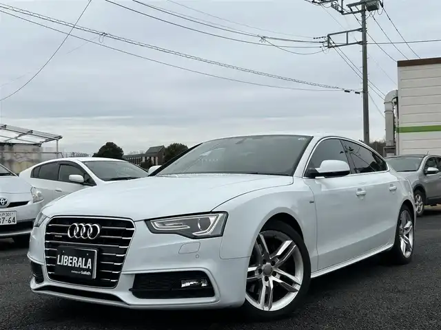 アウディ Ａ５ SB 2．0 TFSI クワトロ 茨城県 2015(平27)年 15.5万km 白 Bカメラ/ETC/パドルシフト/ドライブレコーダー/純正ナビ/BT/SD/CD/DVD/HIDヘッドライト/純正18インチAW