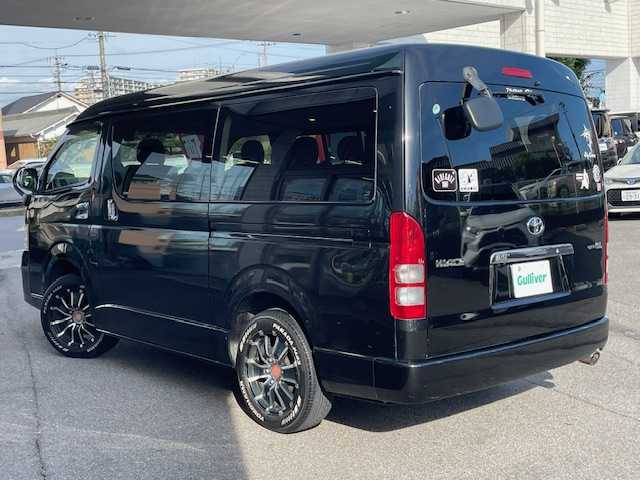 トヨタ ハイエース GL 愛知県 2013(平25)年 14.5万km ブラックマイカ ワンオーナー/純正SDナビ/(フルセグTV/Bluetooth/CD/DVD/SD/AM/FM)/バックカメラ/純正ETC/前後ドライブレコーダー(コムテック/ZDR025)/ABS/盗難防止装置/オートライト/100V充電/スペアキー2本/純正フロアマット/カロッツェリアツイーター/取扱説明書/保証書