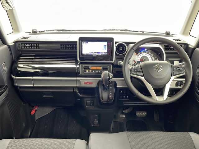 スズキ スペーシア カスタム HYBRID XS ターボ 茨城県 2018(平30)年 3.1万km フェニックスレッドパール/ブルーイッシュブラックパール ナビ　フルセグＴＶ　衝突軽減ブレーキ　両側電動スライドドア　シートヒーター　ビルトインＥＴＣ　コーナーセンサー　車線逸脱警報装置　アイドリングストップ　ドアバイザー　電動格納ミラー　ターボ車　禁煙車