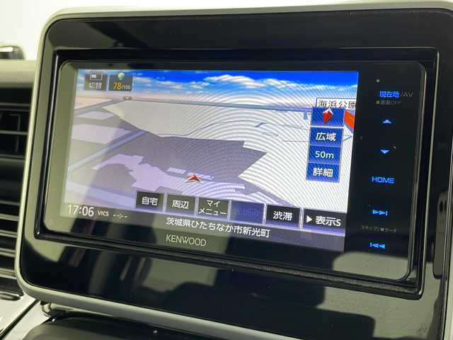 スズキ スペーシア カスタム HYBRID XS ターボ 茨城県 2018(平30)年 3.1万km フェニックスレッドパール/ブルーイッシュブラックパール ナビ　フルセグＴＶ　衝突軽減ブレーキ　両側電動スライドドア　シートヒーター　ビルトインＥＴＣ　コーナーセンサー　車線逸脱警報装置　アイドリングストップ　ドアバイザー　電動格納ミラー　ターボ車　禁煙車