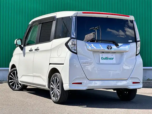 トヨタ ルーミー カスタムG－T 宮城県 2020(令2)年 6.3万km パールホワイトⅢ スマートアシスト/・衝突警報機能/・衝突回避支援ブレーキ機能/・ブレーキ制御付誤発進抑制機能/・先行車発進お知らせ機能/・アダプティブドライビングビーム/・アダプティブクルーズコントロール/・ふらつき警報/・サイドビューランプ/・コーナーセンサー/・路側逸脱警報/・標識認識機能/純正9インチナビ（NSZT-Y68T）/・CD/DVD/・Bluetooth/・フルセグTV/バックカメラ/ビルトインETC2.0/ドライブレコーダー/ウェルカムパワースライドドア（両側）/革巻きステアリング/ステアリングスイッチ/LEDヘッドランプ/フォグランプ/オートライト/電動パーキングブレーキ/ブレーキホールド/スマートキー＆プッシュスタート/スペアキー/電動格納ミラー/純正15インチAW/純正ドアバイザー/Wエアバッグ