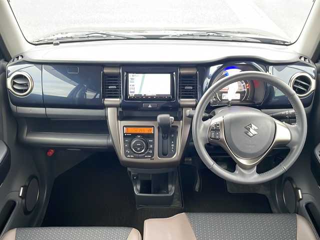 スズキ ハスラー Jスタイル Ⅲ 山口県 2018(平30)年 1.4万km アーバンブラウンパールメタリック/スチールシルバー2トーン ワンオーナー/禁煙車/スマートキー/プッシュスタート/全方位カメラ/純正メモリナビ/(DTV/BT/DVD/ラジオ)/シートヒーター/アイドリングストップ/オートエアコン/オートライト/純正フロアマット/純正アルミホイール/衝突軽減ブレーキ/横滑り防止装置/車線逸脱警報装置/保証書/取扱説明書/記録簿