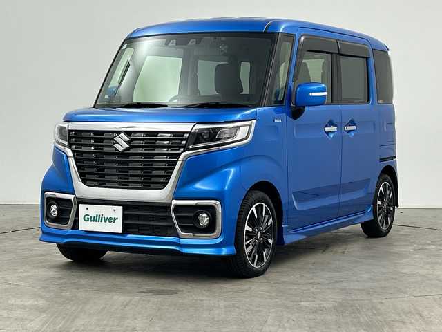 スズキ スペーシア カスタム HYBRID XS ターボ 三重県 2021(令3)年 2.5万km ブリスクブルーM /禁煙車//純正ナビ//バックカメラ//両側パワースライドドア//レーダークルーズコントロール//パドルシフト//運転席シートヒーター//パドルシフト//ETC//GPSレーダー//電格ミラー//LEDヘッドライト//オートライト//ドライブレコーダー//プッシュスタート//スマートキー//純正15インチアルミホイール