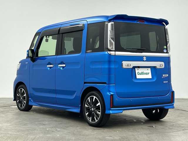 スズキ スペーシア カスタム HYBRID XS ターボ 三重県 2021(令3)年 2.5万km ブリスクブルーM /禁煙車//純正ナビ//バックカメラ//両側パワースライドドア//レーダークルーズコントロール//パドルシフト//運転席シートヒーター//パドルシフト//ETC//GPSレーダー//電格ミラー//LEDヘッドライト//オートライト//ドライブレコーダー//プッシュスタート//スマートキー//純正15インチアルミホイール