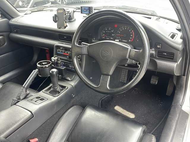 スズキ カプチーノ 広島県 1992(平4)年 7.5万km サテライトシルバーメタリック /登録時走行距離/　　　　　　　74724キロ/ターボ/黒合皮シート/ETC/取扱説明書/