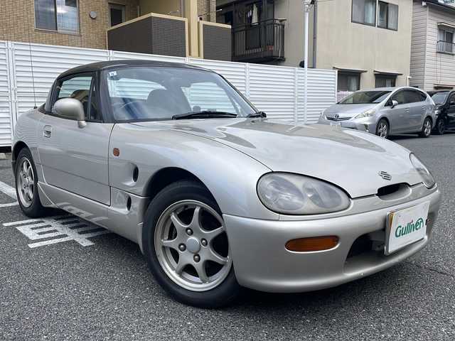 スズキ カプチーノ 広島県 1992(平4)年 7.5万km サテライトシルバーメタリック /登録時走行距離/　　　　　　　74724キロ/ターボ/黒合皮シート/ETC/取扱説明書/