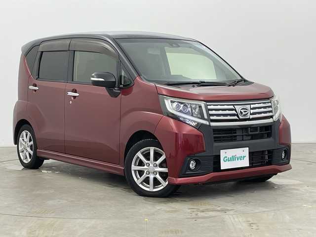 ダイハツ ムーヴ カスタム X SAⅡ 富山県 2015(平27)年 7.7万km ブラックマイカメタリック/ファイアークォーツレッドメタリック 2トーン ナビ（CD　DVD　bluetooth）/フルセグTV/バックカメラ/リアコーナーセンサー/ETC/スマートキー/プッシュスタート/オートライト/LEDヘッドライト/フォグ/衝突軽減ブレーキ/車線逸脱警告/横滑防止装置/純正バイザー/保証書