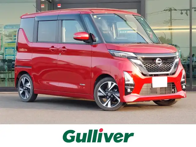 日産 ルークス HWS Gターボ プロパイロットED 東京都 2020(令2)年 1.6万km スパークリングレッドM プロパイロット/純正9インチナビ/アラウンドビューモニター/ビルトインETC/両側パワースライドドア/衝突軽減ブレーキ/レーンキープアシスト/コーナーセンサー/アイドリングストップ/LEDヘッドライト/スマートキー