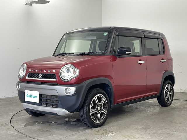 スズキ ハスラー X ターボ 兵庫県 2017(平29)年 6.2万km フェニックスレッドパール/ブルーイッシュブラックパール ・ワンオーナー車/・純正8インチナビ＆TV＆BT＆CD＆DVD＆SD/・デュアルカメラブレーキサポート/・衝突被害軽減ブレーキ/・車線逸脱警報機能/・先行車発進お知らせ機能/・バックカメラ/・純正15インチアルミホイール/・純正フロアマット/・アイドリングストップ/・ブラックルーフ/・HIDヘッドライト/・オートライト/・プッシュスタート/・シートヒーター/・ドアバイザー/・スマートキー/・プッシュスタート