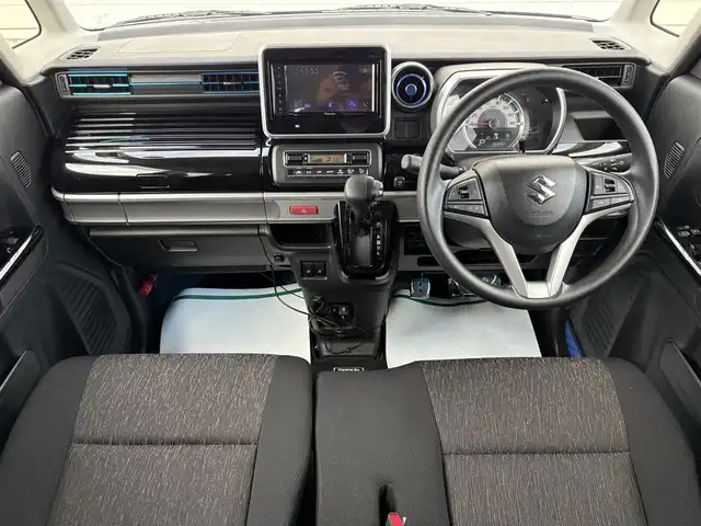 スズキ スペーシア カスタム HYBRID GS 岩手県 2020(令2)年 3.7万km ブリスクブルーM スズキセーフティサポート/・車線逸脱抑制制御機能/・車線逸脱警報機能/・パーキングソナー/・横滑り防止装置/・ハイビームアシスト/アダプティブクルーズコントロール/デュアルカメラブレーキサポート/純正7インチナビ【地図SD無】/・BT.CD.DVD.USB.AUX/バックカメラ/片側パワースライドドア/前席シートヒーター/ビルトインETC/ドライブレコーダー（FR）/プッシュスタート/スマートキー×2/アイドリングストップ/LEDヘッドライト/LEDフォグライト/ステアリングスイッチ/純正フロアマット/純正14インチAW/ロールサンシェード