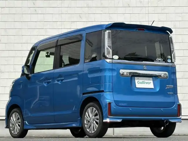 スズキ スペーシア カスタム HYBRID GS 岩手県 2020(令2)年 3.7万km ブリスクブルーM スズキセーフティサポート/・車線逸脱抑制制御機能/・車線逸脱警報機能/・パーキングソナー/・横滑り防止装置/・ハイビームアシスト/アダプティブクルーズコントロール/デュアルカメラブレーキサポート/純正7インチナビ【地図SD無】/・BT.CD.DVD.USB.AUX/バックカメラ/片側パワースライドドア/前席シートヒーター/ビルトインETC/ドライブレコーダー（FR）/プッシュスタート/スマートキー×2/アイドリングストップ/LEDヘッドライト/LEDフォグライト/ステアリングスイッチ/純正フロアマット/純正14インチAW/ロールサンシェード