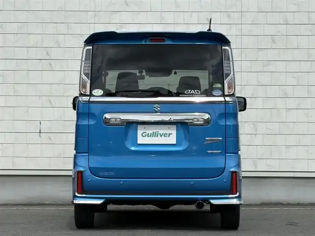 スズキ スペーシア カスタム HYBRID GS 岩手県 2020(令2)年 3.7万km ブリスクブルーM スズキセーフティサポート/・車線逸脱抑制制御機能/・車線逸脱警報機能/・パーキングソナー/・横滑り防止装置/・ハイビームアシスト/アダプティブクルーズコントロール/デュアルカメラブレーキサポート/純正7インチナビ【地図SD無】/・BT.CD.DVD.USB.AUX/バックカメラ/片側パワースライドドア/前席シートヒーター/ビルトインETC/ドライブレコーダー（FR）/プッシュスタート/スマートキー×2/アイドリングストップ/LEDヘッドライト/LEDフォグライト/ステアリングスイッチ/純正フロアマット/純正14インチAW/ロールサンシェード
