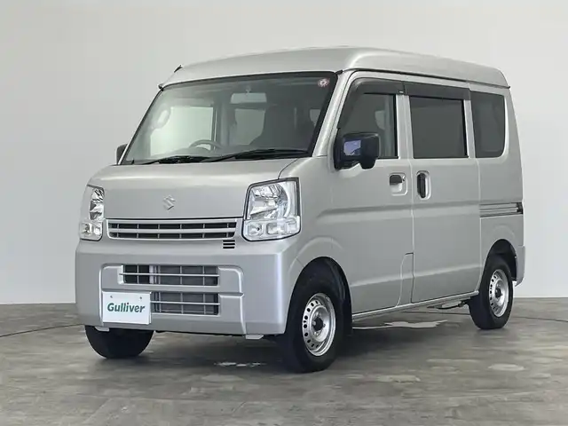 スズキ エブリイ PA 群馬県 2023(令5)年 0.9万km シルキーシルバーメタリック 禁煙車　純正オーディオ　オートライト　アイドリングストップ　横滑り防止装置　ヘッドライトレベライザー　スペアキー　両側スライドドア　マニュアルエアコン　ＡＢＳ　Ｗエアバック　電動格納ミラー