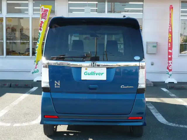 ホンダ Ｎ ＢＯＸ カスタム G ターボパッケージ 静岡県 2013(平25)年 8.8万km プレミアムダイナミックブルーパール ワンオーナー/禁煙車/両側パワースライドドア/社外ナビ/バックカメラ/クルーズコントロール/パドルシフト/ステアリングスイッチ/純正アルミホイール/オートライト/キセノンライト/フロアマット/ドアバイザー/スマートキー/新車保証書/取扱説明書