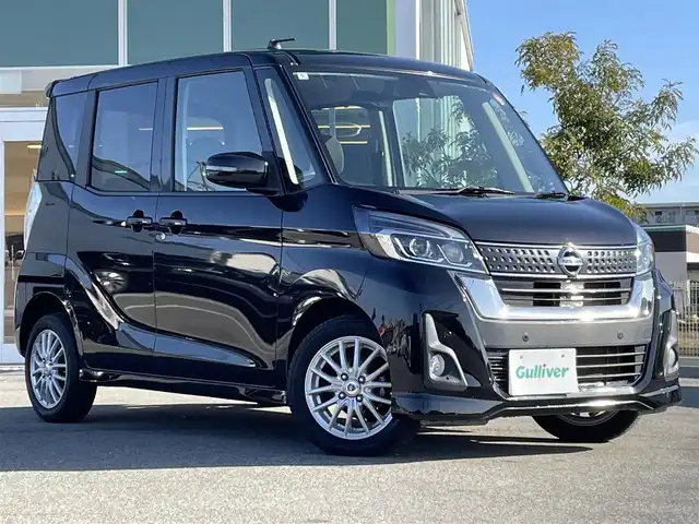 日産 デイズ ルークス ハイウェイスターX 兵庫県 2020(令2)年 6.8万km ブラック アラウンドビューモニター/純正メモリナビ/オートライト/Bluetooth接続/フルセグTV/片側パワースライドドア/LEDヘッドライト/コーナーセンサー/エマージェンシーブレーキ/フォグランプ/社外アルミホイール/フロアマット/FM/AM/AUX/スイッチスタート