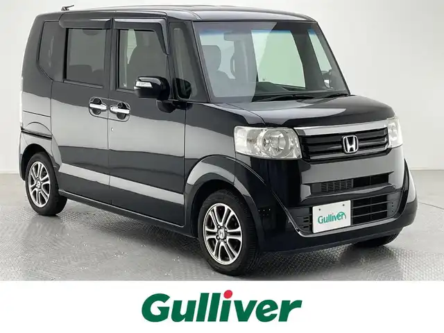 ホンダ Ｎ ＢＯＸ G SSパッケージ 兵庫県 2013(平25)年 12.7万km クリスタルブラックパール 純正メモリナビ/（AM/FM/CD/DVD/Bluetooth/フルセグTV）/・VXM-145VFi/バックカメラ/横滑り防止装置/両側パワースライドドア/ステアリングスイッチ/オートライト/純正14インチアルミホイール/純正フロアマット/スマートキー/ドアバイザー/ベンチシート