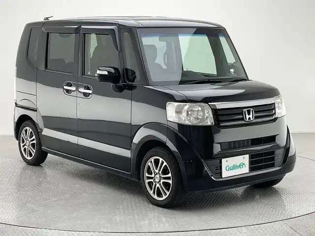 ホンダ Ｎ ＢＯＸ G SSパッケージ 兵庫県 2013(平25)年 12.7万km クリスタルブラックパール 純正メモリナビ/（AM/FM/CD/DVD/Bluetooth/フルセグTV）/・VXM-145VFi/バックカメラ/横滑り防止装置/両側パワースライドドア/ステアリングスイッチ/オートライト/純正14インチアルミホイール/純正フロアマット/スマートキー/ドアバイザー/ベンチシート