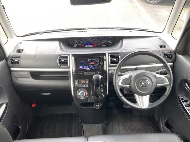 ダイハツ タント カスタム RS トップED SA 佐賀県 2014(平26)年 4.1万km パールホワイトⅢ KENWOODナビ/バックカメラ/両側パワースライドドア/スマートアシスト/ハーフレザーシート/ETC/ecoIDLE/プッシュスタート/スマートキー/ステアリングリモコン/LEDヘッドライト/フォグライト/純正アルミホイール