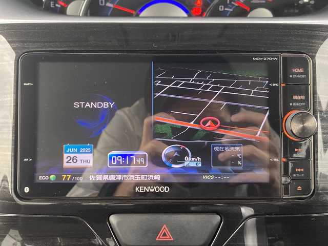 ダイハツ タント カスタム RS トップED SA 佐賀県 2014(平26)年 4.1万km パールホワイトⅢ KENWOODナビ/バックカメラ/両側パワースライドドア/スマートアシスト/ハーフレザーシート/ETC/ecoIDLE/プッシュスタート/スマートキー/ステアリングリモコン/LEDヘッドライト/フォグライト/純正アルミホイール
