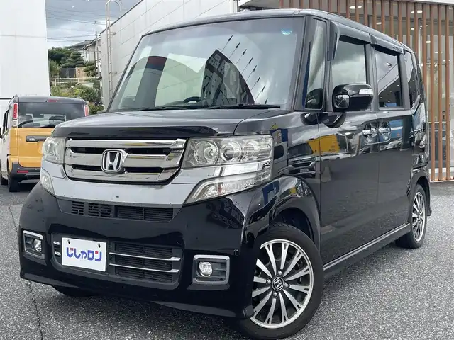 ホンダ Ｎ ＢＯＸ G ターボ Lパッケージ 千葉県 2015(平27)年 10.4万km スマートブラック (株)IDOMが運営する【じしゃロン八千代店】の自社ローン対象車両になります。こちらは現金またはオートローンご利用時の価格です。自社ローンご希望の方は別途その旨お申付け下さい/純正ナビ（VXM-155VSi）/・CD/DVD/・Bluetooth接続/・ワンセグTV/両側パワースライドドア/ETC/バックカメラ/ステアリングリモコン/クルーズコントロール/プッシュスタート/スマートキー/パドルシフト/純正アルミホイール/ターボ車