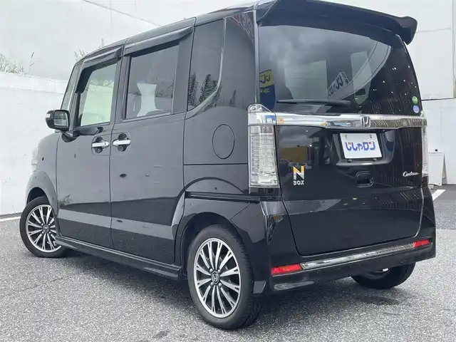 ホンダ Ｎ ＢＯＸ G ターボ Lパッケージ 千葉県 2015(平27)年 10.4万km スマートブラック (株)IDOMが運営する【じしゃロン八千代店】の自社ローン対象車両になります。こちらは現金またはオートローンご利用時の価格です。自社ローンご希望の方は別途その旨お申付け下さい/純正ナビ（VXM-155VSi）/・CD/DVD/・Bluetooth接続/・ワンセグTV/両側パワースライドドア/ETC/バックカメラ/ステアリングリモコン/クルーズコントロール/プッシュスタート/スマートキー/パドルシフト/純正アルミホイール/ターボ車