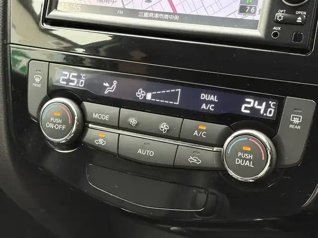 日産 エクストレイル 20X エマージェンシーブレーキ 三重県 2014(平26)年 7.8万km ダイヤモンドブラック ♪ワンオーナー ♪/エマージェンシーブレーキ/車線逸脱警報/コーナーセンサー/前席シートヒーター/インテリキー×2/プッシュスタート/アイドリングストップ/純正ナビ/・CD・SD・TV/・USB・AUX/・バックカメラ/革巻ステアリング/社外17インチAW/社外17インチAW積込/・225/65R17/・スタッドレスタイヤ/LEDヘッドライト/フォグライト/オートライト/ウィンカーミラー/スペアタイヤ/プライバシーガラス/フロアマット/ETC