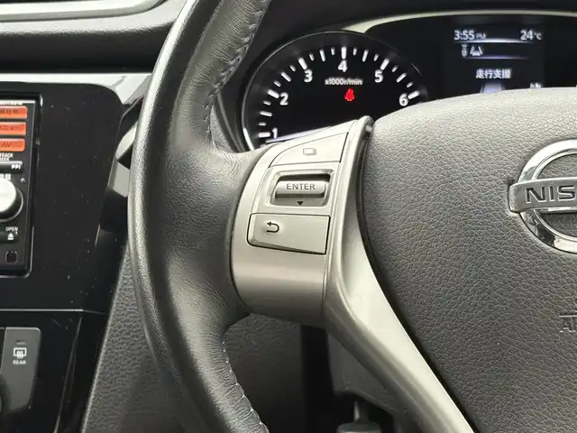 日産 エクストレイル 20X エマージェンシーブレーキ 三重県 2014(平26)年 7.8万km ダイヤモンドブラック ♪ワンオーナー ♪/エマージェンシーブレーキ/車線逸脱警報/コーナーセンサー/前席シートヒーター/インテリキー×2/プッシュスタート/アイドリングストップ/純正ナビ/・CD・SD・TV/・USB・AUX/・バックカメラ/革巻ステアリング/社外17インチAW/社外17インチAW積込/・225/65R17/・スタッドレスタイヤ/LEDヘッドライト/フォグライト/オートライト/ウィンカーミラー/スペアタイヤ/プライバシーガラス/フロアマット/ETC