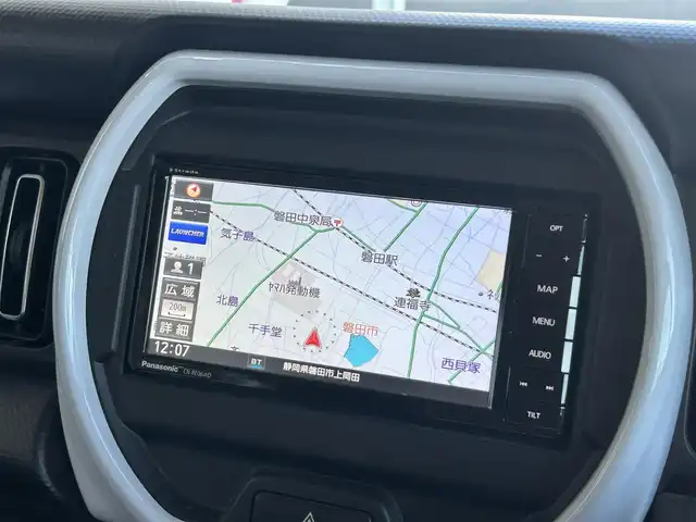 スズキ ハスラー HYBRID X 静岡県 2021(令3)年 7.2万km アクティブイエロー/ホワイト2トーンルーフ 社外7インチナビ/（FM/AM/SD/iPod/Bluetooth/CD/DVD）/フルセグTV/スズキセーフティー/前席シートヒーター/ETC/コーナーセンサー/オートライト/カーテンエアバッグ/純正フロアマット/レーンキープアシスト/横滑り防止システム/フォグランプ/純正15AW