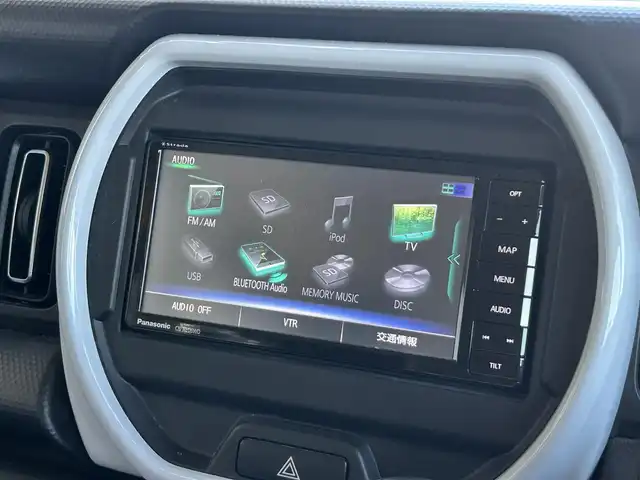 スズキ ハスラー HYBRID X 静岡県 2021(令3)年 7.2万km アクティブイエロー/ホワイト2トーンルーフ 社外7インチナビ/（FM/AM/SD/iPod/Bluetooth/CD/DVD）/フルセグTV/スズキセーフティー/前席シートヒーター/ETC/コーナーセンサー/オートライト/カーテンエアバッグ/純正フロアマット/レーンキープアシスト/横滑り防止システム/フォグランプ/純正15AW