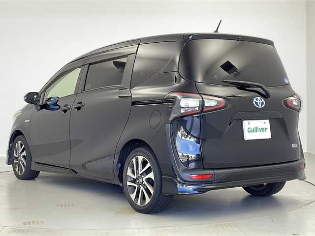 トヨタ シエンタ ハイブリッド G 茨城県 2017(平29)年 6.3万km ブラックマイカ 社外ナビ　フルセグＴＶ　Ｂｌｕｅｔｏｏｔｈ　バックモニター　衝突軽減ブレーキ　両側電動スライドドア　ＬＥＤヘッドランプ　フォグライト　純正１６インチアルミホイール　フルエアロ　ＥＴＣ　スマートキー
