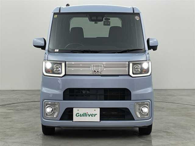 ダイハツ ウェイク G ターボ SA Ⅲ 福岡県 2018(平30)年 4.8万km ミストブルーマイカメタリック 社外ナビ（フルセグＴＶ）　/バックカメラ　/ＥＴＣ　/前後ドライブレコーダー　/衝突被害軽減ブレーキ　/横滑り防止装置　/アイドリングストップ　/両側電動スライドドア　/プッシュスタート　/純正１５インチＡＷ　/ＬＥＤ