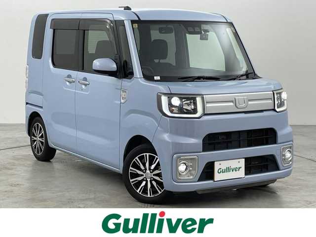 ダイハツ ウェイク G ターボ SA Ⅲ 福岡県 2018(平30)年 4.8万km ミストブルーマイカメタリック 社外ナビ（フルセグＴＶ）　/バックカメラ　/ＥＴＣ　/前後ドライブレコーダー　/衝突被害軽減ブレーキ　/横滑り防止装置　/アイドリングストップ　/両側電動スライドドア　/プッシュスタート　/純正１５インチＡＷ　/ＬＥＤ