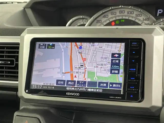ダイハツ ウェイク G ターボ SA Ⅲ 福岡県 2018(平30)年 4.8万km ミストブルーマイカメタリック 社外ナビ（フルセグＴＶ）　/バックカメラ　/ＥＴＣ　/前後ドライブレコーダー　/衝突被害軽減ブレーキ　/横滑り防止装置　/アイドリングストップ　/両側電動スライドドア　/プッシュスタート　/純正１５インチＡＷ　/ＬＥＤ