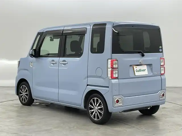 ダイハツ ウェイク G ターボ SA Ⅲ 福岡県 2018(平30)年 4.8万km ミストブルーマイカメタリック 社外ナビ（フルセグＴＶ）　/バックカメラ　/ＥＴＣ　/前後ドライブレコーダー　/衝突被害軽減ブレーキ　/横滑り防止装置　/アイドリングストップ　/両側電動スライドドア　/プッシュスタート　/純正１５インチＡＷ　/ＬＥＤ