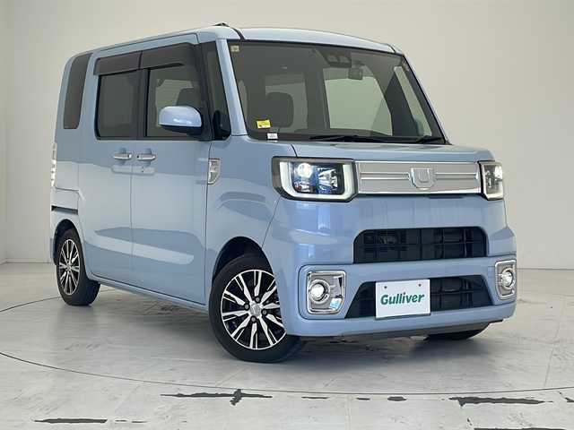 ダイハツ ウェイク G ターボ SA Ⅲ 沖縄県 2018(平30)年 4.8万km ミストブルーマイカメタリック ケンウッドナビ　（MDV-L505W)/（フルセグTV　DVD　CD　Bluetooth　SD）/バックカメラ　/ＥＴＣ　/前後ドライブレコーダー　/衝突被害軽減ブレーキ　/横滑り防止装置　/アイドリングストップ　/両側電動スライドドア　/プッシュスタート　/純正１５インチＡＷ　/ＬＥＤヘッドライト/スペアキー