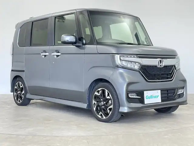 ホンダ Ｎ ＢＯＸ カスタム G L ターボ ホンダセンシング 鹿児島県 2019(令1)年 3万km シャイニンググレーM 純正ナビ /(CD/DVD/BT/フルセグTV)/バックカメラ　 /両側パワースライド　/ハーフレザーシート/前後ドラレコ　/ビルトインETC /レーダークルーズコントロール/衝突軽減ブレーキ　/レーンアシスト　/シートヒーター　/LEDヘッドライト/スマートキー/プッシュスタート/オートライト/純正フロアマット/スペアキー1本