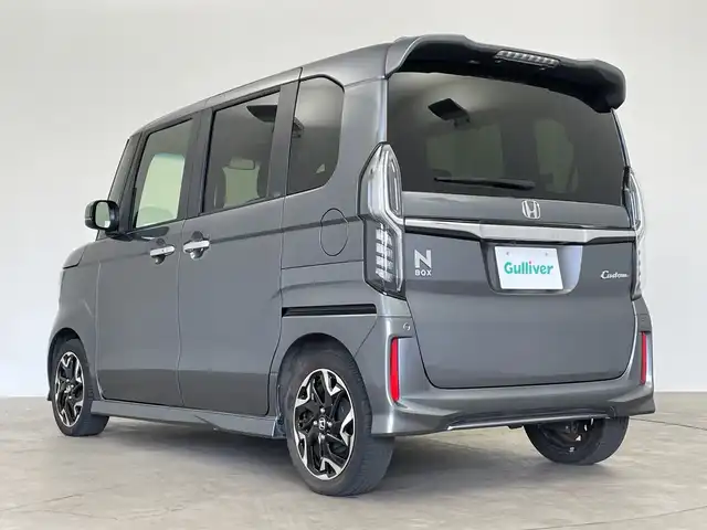 ホンダ Ｎ ＢＯＸ カスタム G L ターボ ホンダセンシング 鹿児島県 2019(令1)年 3万km シャイニンググレーM 純正ナビ /(CD/DVD/BT/フルセグTV)/バックカメラ　 /両側パワースライド　/ハーフレザーシート/前後ドラレコ　/ビルトインETC /レーダークルーズコントロール/衝突軽減ブレーキ　/レーンアシスト　/シートヒーター　/LEDヘッドライト/スマートキー/プッシュスタート/オートライト/純正フロアマット/スペアキー1本
