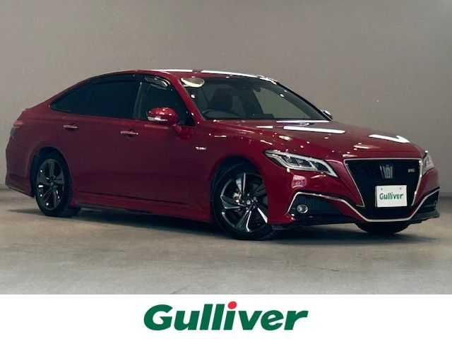 トヨタ クラウン ハイブリッド RS 宮城県 2019(令1)年 7.8万km リッチレッドクリスタルシャインガラスフレーク 純正ナビ/トヨタセーフティセンス/・プリクラッシュセーフティー/・レーントレーシングアシスト/・レーンディパーチャーアラート/・レーダークルーズコントロール/バックカメラ/MTモード付きAT/パワーシート/シートヒーター/LEDヘッドライト/フォグランプ/オートライト/純正ビルトインETC2.0/純正ドライブレコーダー/純正アルミホイール/純正フロアマット/Bluetooth、CD、DVD/フルセグTV（走行中視聴可能）/横滑り防止装置/盗難防止装置