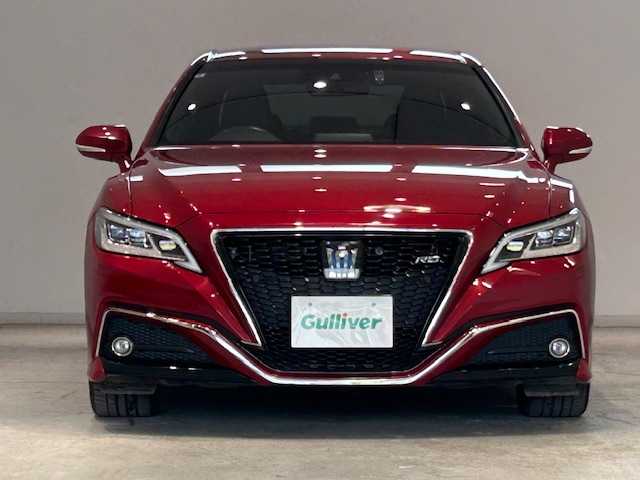 トヨタ クラウン ハイブリッド RS 宮城県 2019(令1)年 7.8万km リッチレッドクリスタルシャインガラスフレーク 純正ナビ/トヨタセーフティセンス/・プリクラッシュセーフティー/・レーントレーシングアシスト/・レーンディパーチャーアラート/・レーダークルーズコントロール/バックカメラ/MTモード付きAT/パワーシート/シートヒーター/LEDヘッドライト/フォグランプ/オートライト/純正ビルトインETC2.0/純正ドライブレコーダー/純正アルミホイール/純正フロアマット/Bluetooth、CD、DVD/フルセグTV（走行中視聴可能）/横滑り防止装置/盗難防止装置