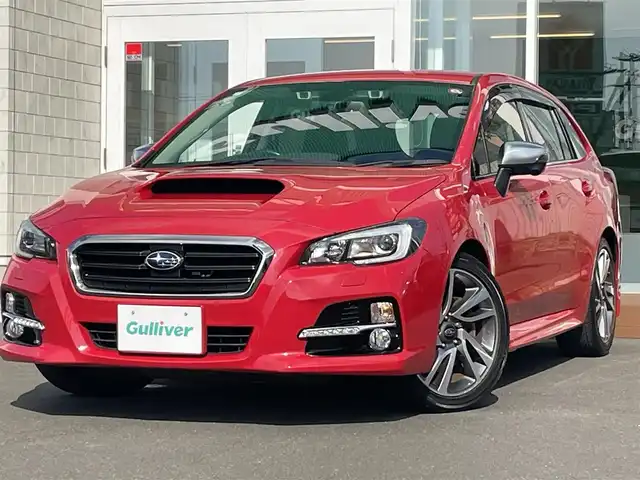スバル レヴォーグ 1．6GT－S アイサイト 道央・札幌 2016(平28)年 5.3万km ピュアレッド ・４WD/・アイサイト/・純正SDナビ/　CD＆DVD＆BT＆TV/・バックカメラ/・サイドカメラ/・レーンキープアシスト/・レーダークルーズコントロール/・パワーシート/・ブラインドスポットモニター/・アイドリングストップ/・パドルシフト/・オートエアコン/・オートライト/・レインセンサーワイパー/・ビルトインETC/・MT付きAT/・ヒルディセントコントロール/・プッシュスタート/・スマートキー/・ステアリングスイッチ/・電動格納ミラー/・純正フロアマット/・ドアバイザー/・ウィンカーミラー/・フォグライト/・スペアキー