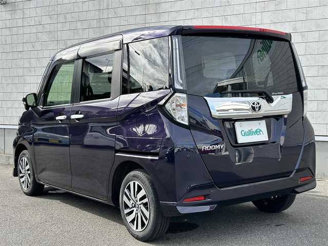 トヨタ ルーミー カスタムG 山形県 2022(令4)年 2万km クールバイオレットクリスタルシャイン 禁煙車/ワンオーナー/4WD/純正SDナビ/・フルセグTV/AM/FM/DVD/Bluetooth/レーダークルーズコントロール/アイドリングストップ/クリアランスソナー/衝突被害軽減ブレーキ/ふらつき警報/先行車発進お知らせ/車線逸脱警報/横滑り防止装置/両側パワースライドドア/LEDヘッドライト/オートライト/フロントフォグランプ/電動パーキングブレーキ/純正フロアマット/純正ドアバイザー/冬タイヤ積み込み/取扱説明書