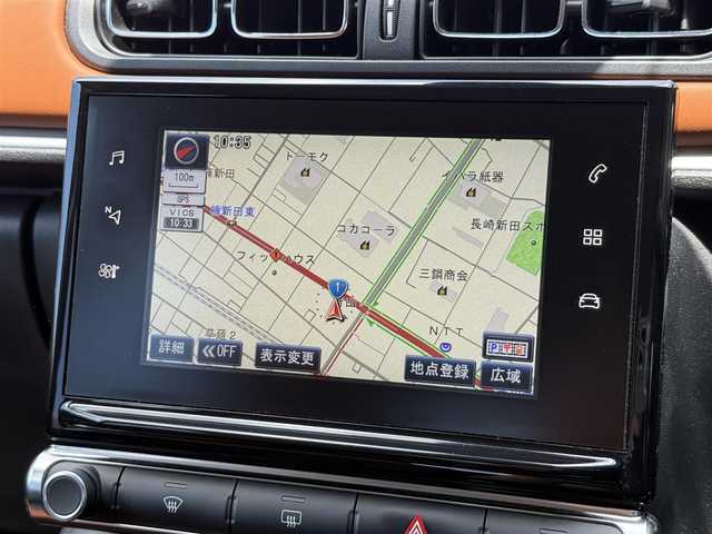 シトロエン Ｃ３ カフェエディション 静岡県 2018(平30)年 3.5万km ベージュⅡ ワンオーナー/ハーフレザーシート/ブラインドスポットアシスト/純正ナビ/(Bluetooth/MirrorLink)/衝突被害軽減システム/バックカメラ/クルーズコントロール/レーンキープアシスト/パーキングアシスト/スマートキー/ETC/フロアマット/純正17インチアルミホイール/保証書/取扱説明書/スペアキー