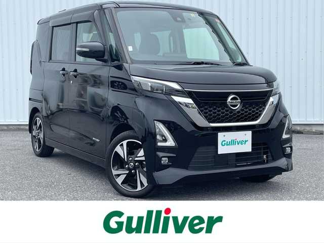 日産 ルークス HWS Gターボ プロパイロットED 滋賀県 2023(令5)年 0.4万km ブラック 純正9インチナビ/(Bluetooth/フルセグ/CD/DVD)/両側電動スライドドア/プロパイロット/・アダプティブクルーズコントロール/・レーンキープアシスト/アラウンドビューモニター/衝突軽減ブレーキ/先行車発進告知/標識認識/LEDオートライト/Autoハイビーム/電動パーキング/ブレーキホールド/前後ドライブレコーダー/コーナーセンサー/スペアキー/ETC