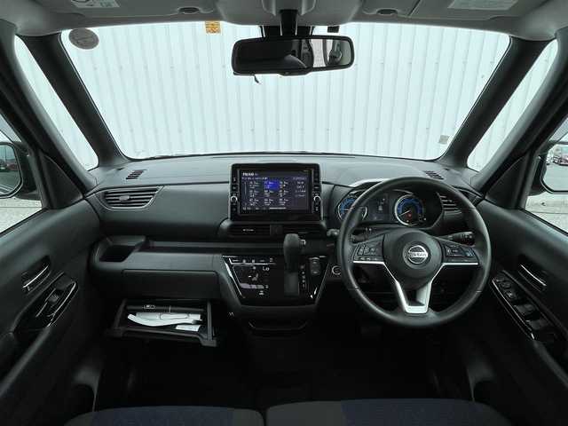 日産 ルークス HWS Gターボ プロパイロットED 滋賀県 2023(令5)年 0.4万km ブラック 純正9インチナビ/(Bluetooth/フルセグ/CD/DVD)/両側電動スライドドア/プロパイロット/・アダプティブクルーズコントロール/・レーンキープアシスト/アラウンドビューモニター/衝突軽減ブレーキ/先行車発進告知/標識認識/LEDオートライト/Autoハイビーム/電動パーキング/ブレーキホールド/前後ドライブレコーダー/コーナーセンサー/スペアキー/ETC