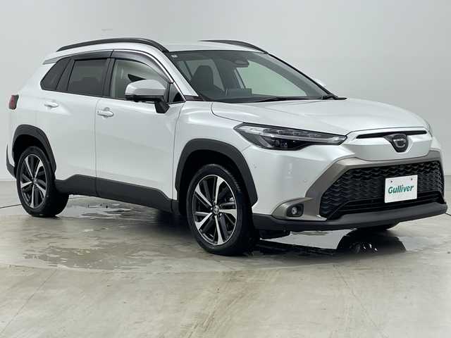 トヨタ カローラ クロス ハイブリッド Z 道央・札幌 2024(令6)年 3.9万km プラチナホワイトパールマイカ ・4WD/・純正ナビ&BT&TN&Miracast/・全方位カメラ/・パワーバックドア/・トヨタセーフティセンス/・レーダークルーズコントロール/・ブラインドスポットモニター/・ビルトインETC2.0/・ハーフレザーシート/・前席シートヒーター/・TVキャンセラー/・ステアリングスイッチ/・LEDヘッドライト/・オートライト/・オートマチックハイビーム/・スマートキー/・純正18インチAW